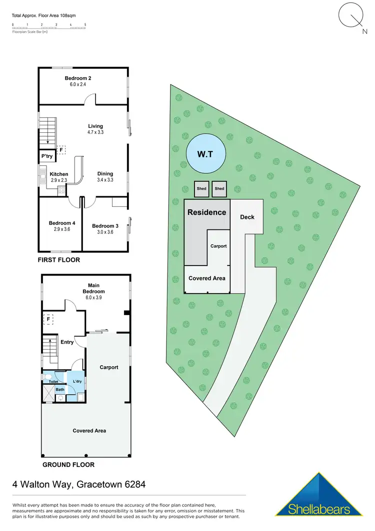 Floorplan of Homely house listing, 4 Walton Way, Gracetown WA 6284