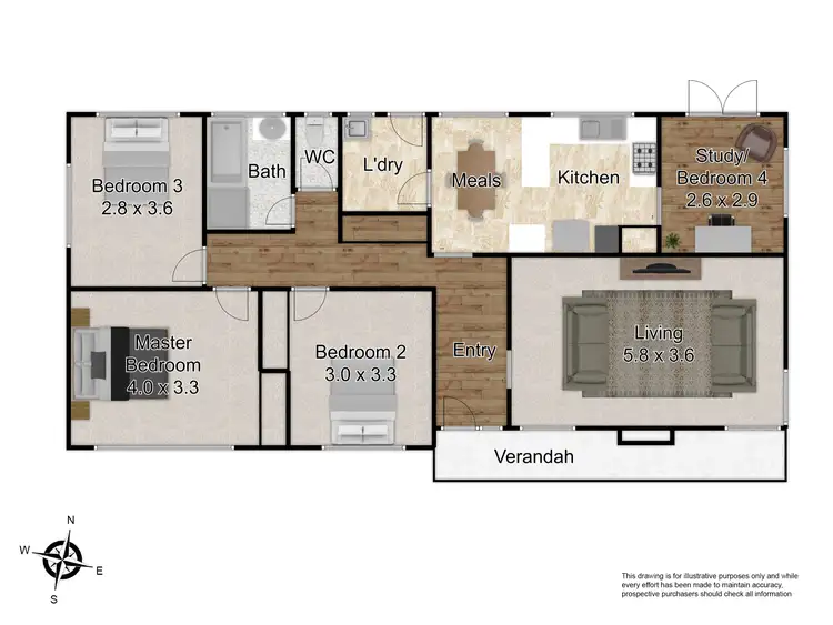 Floorplan of Homely house listing, 7 Vanessa Drive, Hampton Park VIC 3976