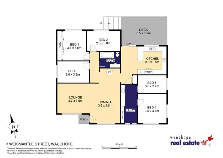 Floorplan of Homely house listing, 3 Weismantle Street, Wauchope NSW 2446
