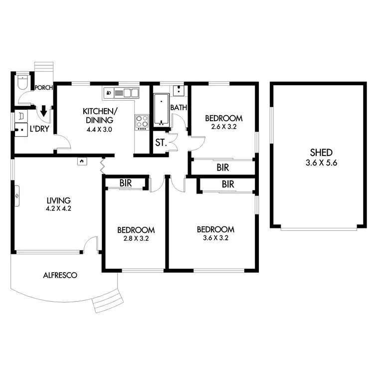 Floorplan of Homely house listing, 40 Winifred Street, Horsham VIC 3400