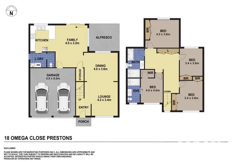 Floorplan of Homely house listing, 18 Omega Close, Prestons NSW 2170