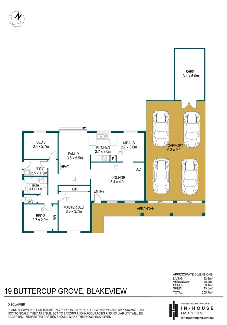 Floorplan of Homely house listing, 19 Buttercup Grove, Blakeview SA 5114