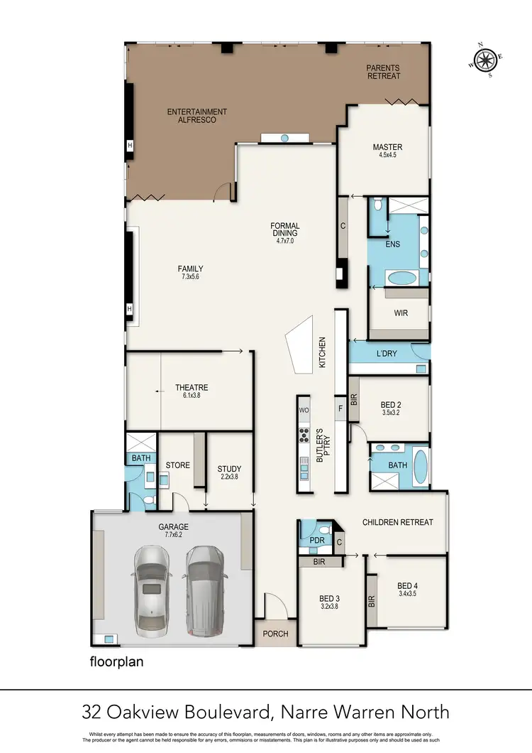 Floorplan of Homely house listing, 32 Oakview Boulevard, Narre Warren North VIC 3804
