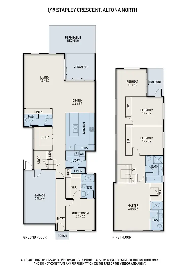 Floorplan of Homely townhouse listing, 1/19 Stapley Crescent, Altona North VIC 3025