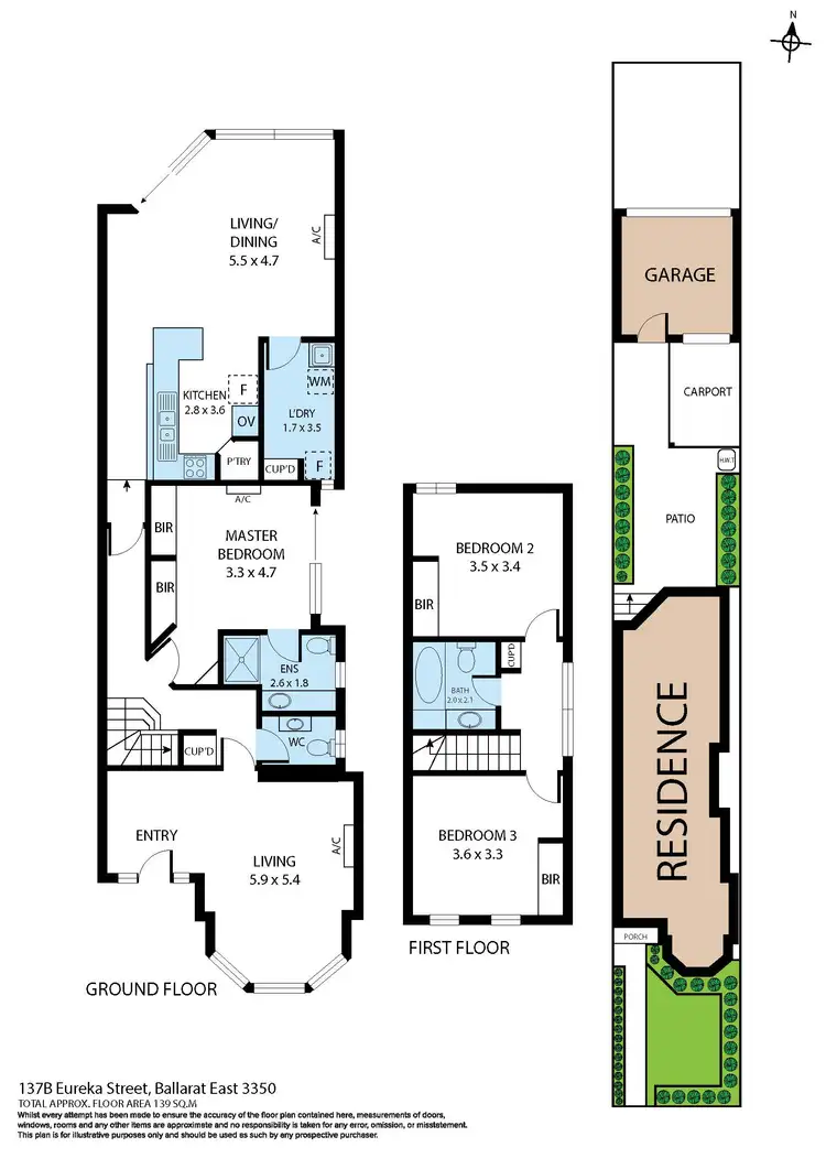 Floorplan of Homely unit listing, 137B Eureka Street, Ballarat East VIC 3350