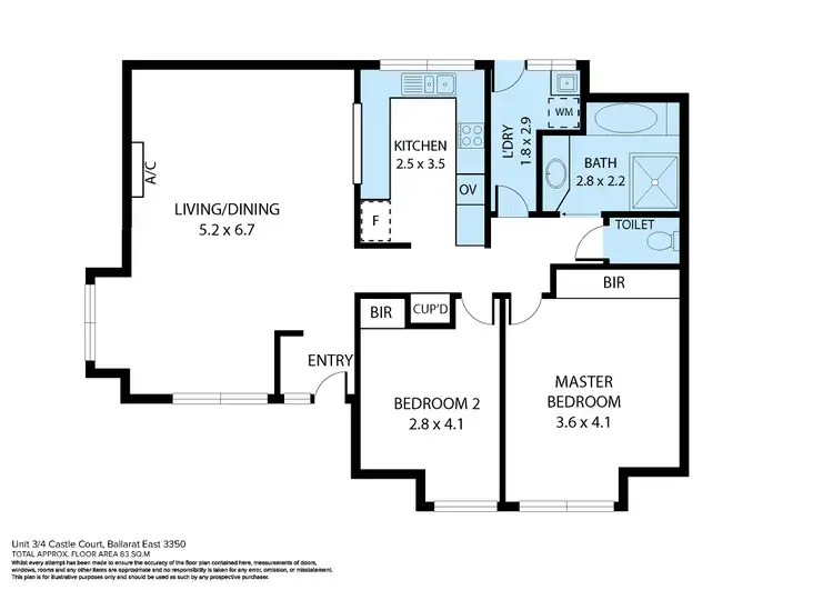 Floorplan of Homely house listing, 3/4 Castle Court, Ballarat East VIC 3350