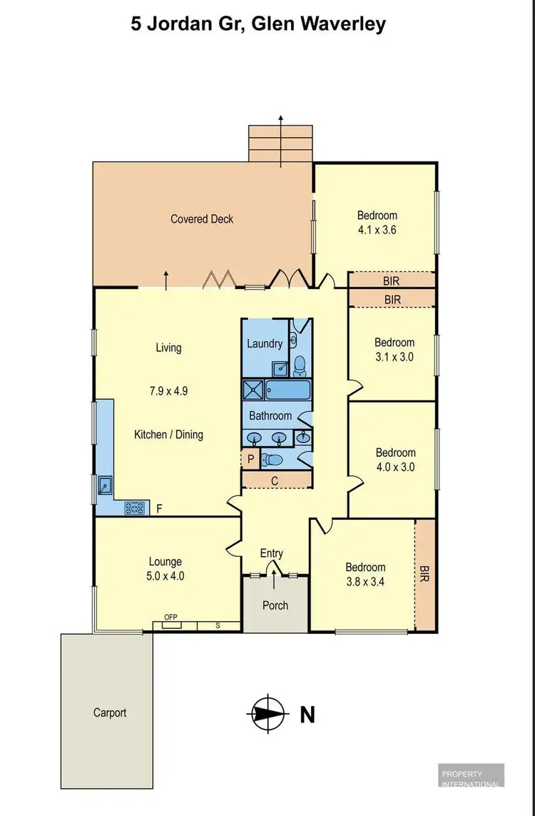 Floorplan of Homely house listing, 5 Jordan Grove, Glen Waverley VIC 3150