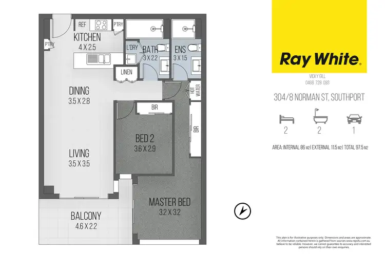 Floorplan of Homely house listing, 304/8 Norman Street, Southport QLD 4215