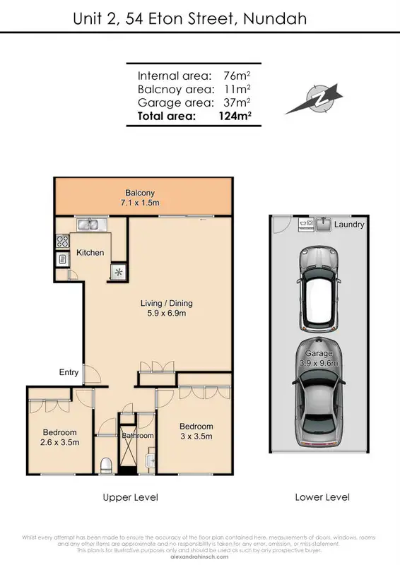 Floorplan of Homely unit listing, 2/54 Eton Street, Nundah QLD 4012