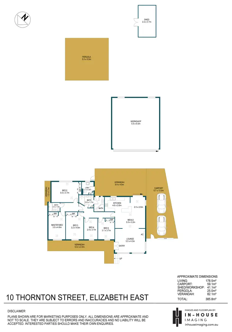 Floorplan of Homely house listing, 10 Thornton Street, Elizabeth East SA 5112