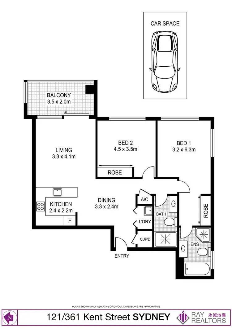 Floorplan of Homely apartment listing, 121/361-363 Kent Street, Sydney NSW 2000