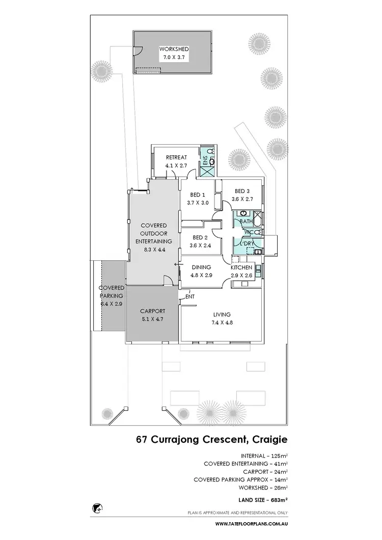 Floorplan of Homely house listing, 67 Currajong Crescent, Craigie WA 6025