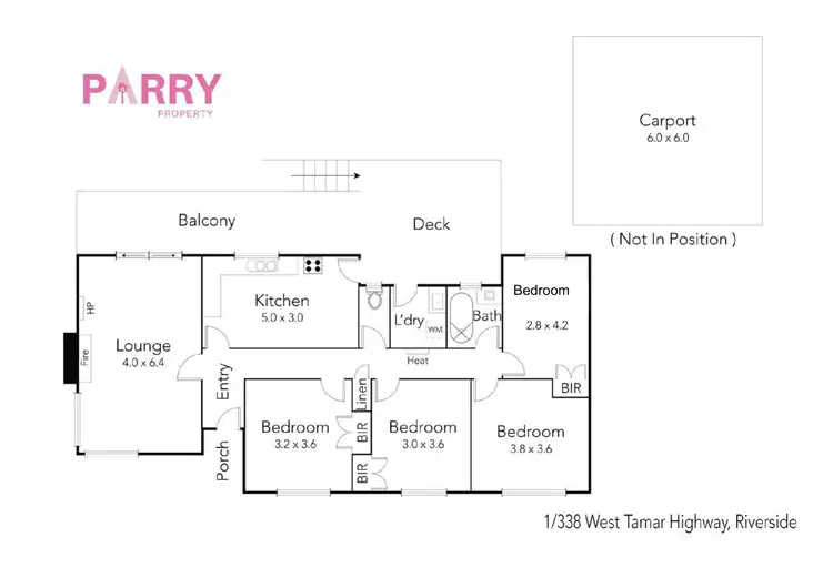 Floorplan of Homely house listing, 1/338 West Tamar Road, Riverside TAS 7250