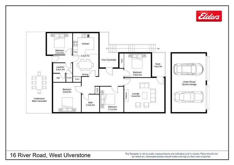 Floorplan of Homely house listing, 16 River Road, West Ulverstone TAS 7315