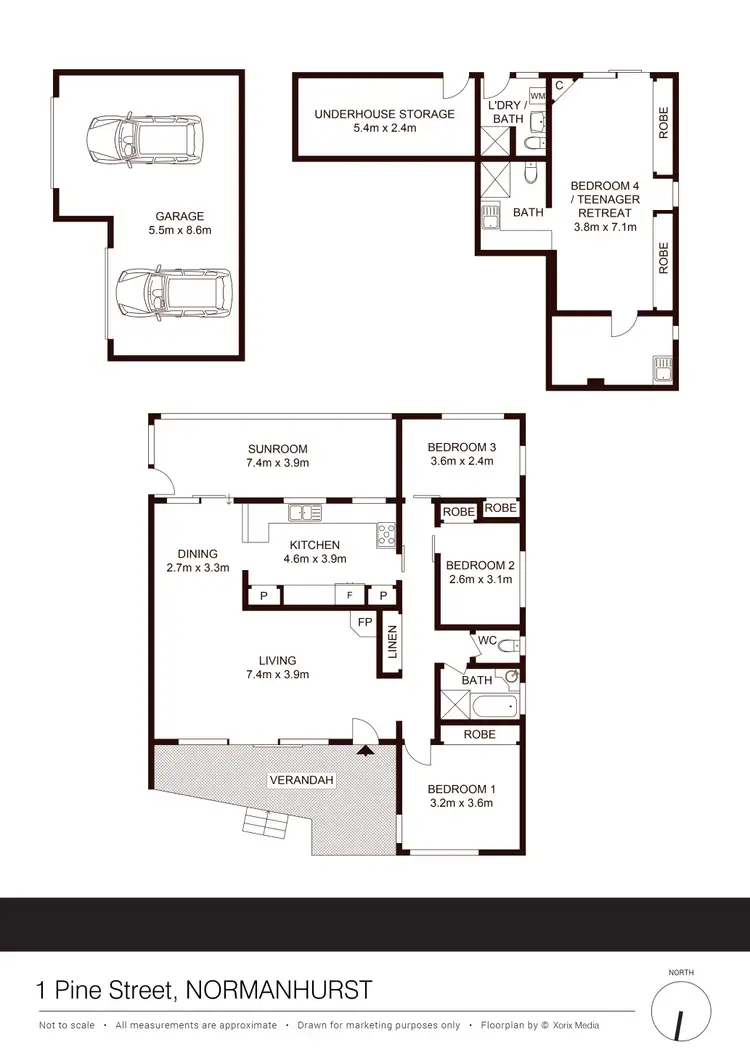 Floorplan of Homely house listing, 1 Pine Street, Normanhurst NSW 2076