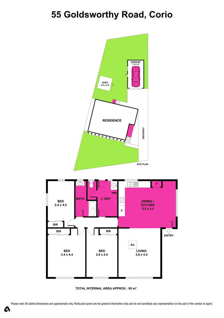 Floorplan of Homely house listing, 55 Goldsworthy Road, Corio VIC 3214