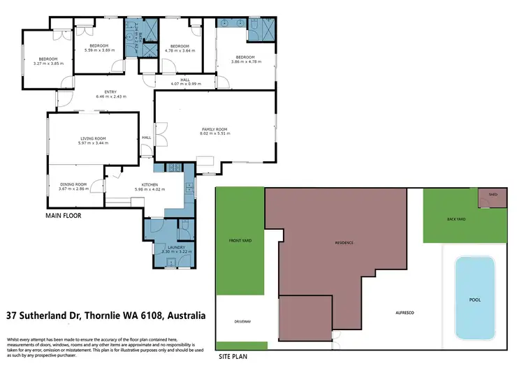 Floorplan of Homely house listing, 37 Sutherland Drive, Thornlie WA 6108