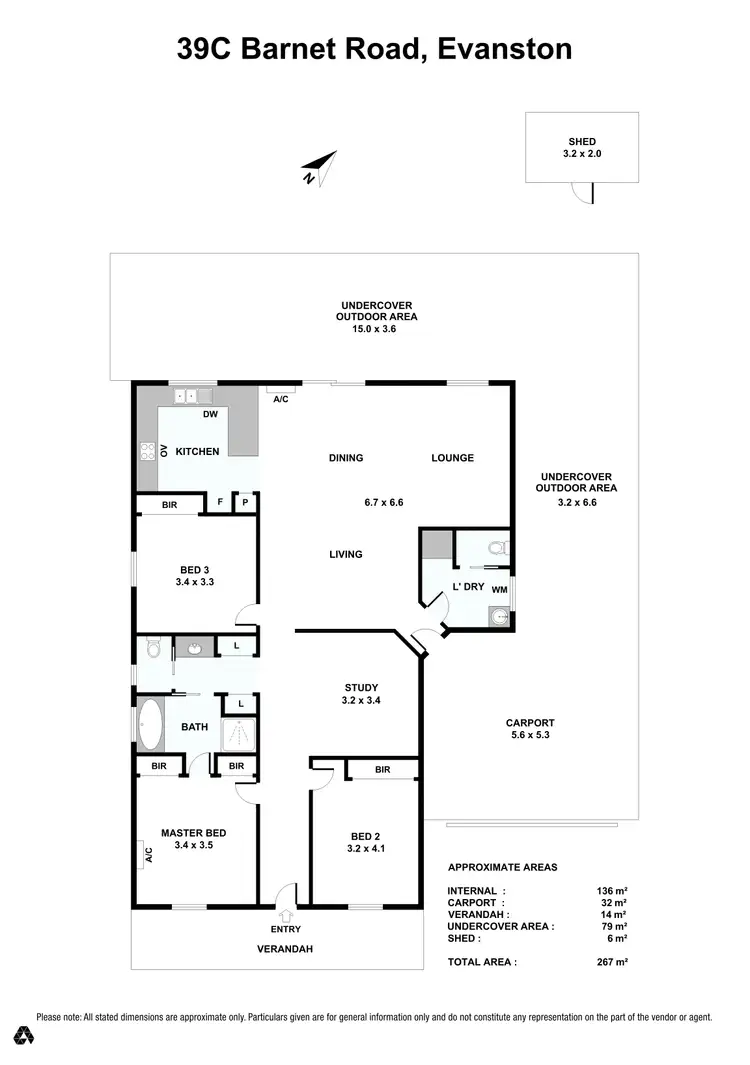 Floorplan of Homely house listing, 39C Barnet Road, Evanston SA 5116