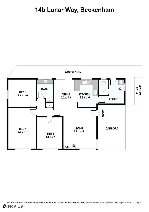 Floorplan of Homely house listing, 14B Lunar Way, Beckenham WA 6107