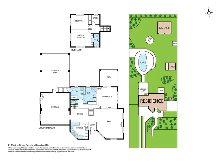 Floorplan of Homely house listing, 71 Marina Drive, Bushland Beach QLD 4818