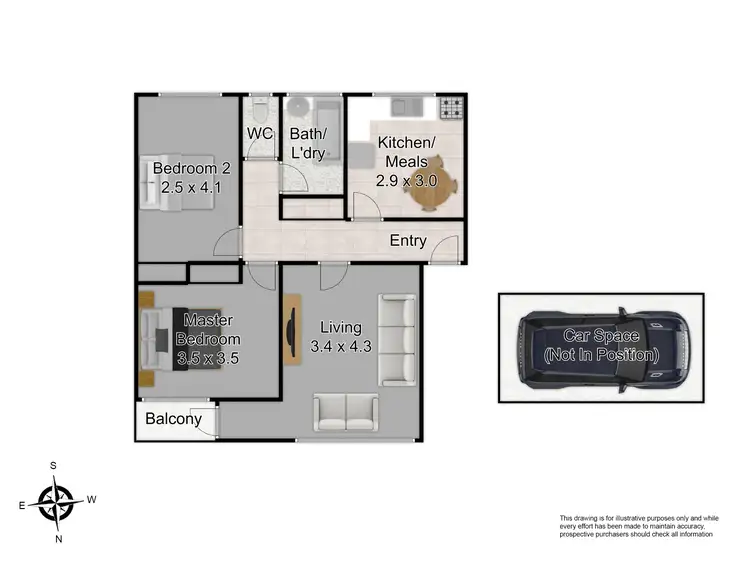 Floorplan of Homely apartment listing, 2/49 Potter Street, Dandenong VIC 3175