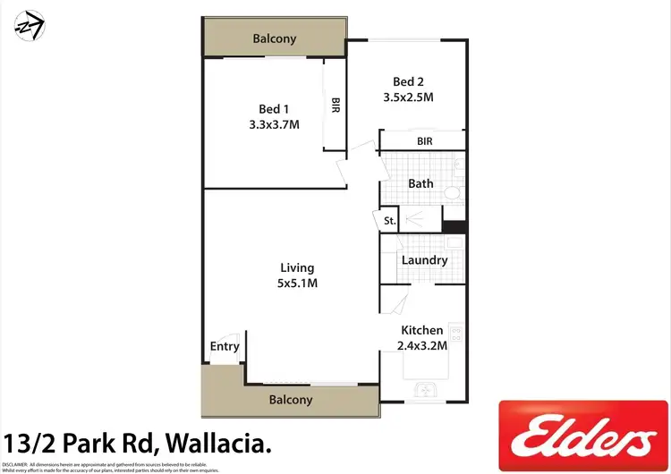 Floorplan of Homely unit listing, 13/2 Park Road, Wallacia NSW 2745