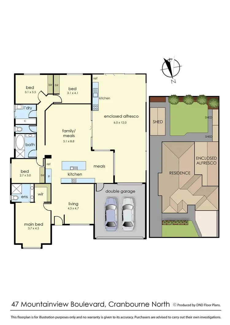 Floorplan of Homely house listing, 47 Mountainview Boulevard, Cranbourne North VIC 3977