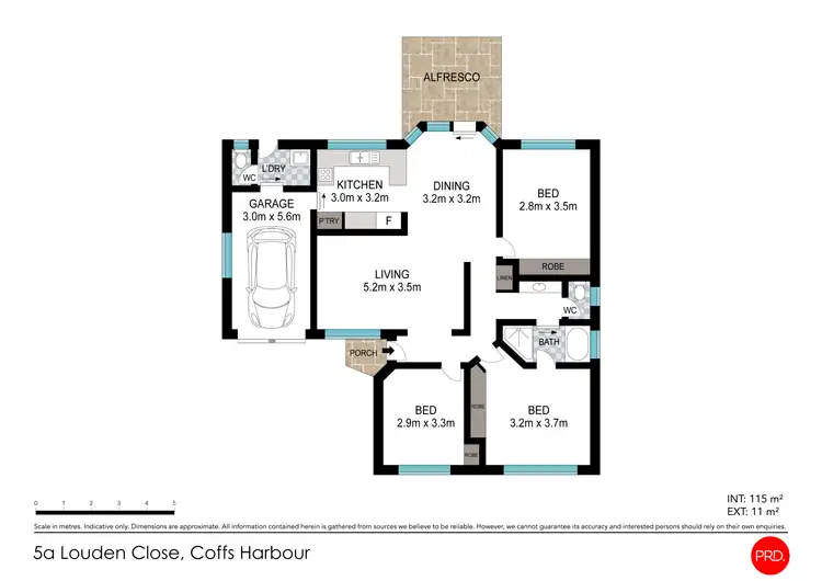Floorplan of Homely house listing, 5A Louden Close, Coffs Harbour NSW 2450