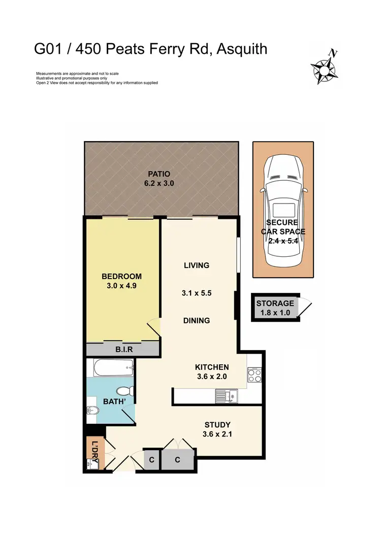 Floorplan of Homely unit listing, 1/450 Peats Ferry Road, Asquith NSW 2077