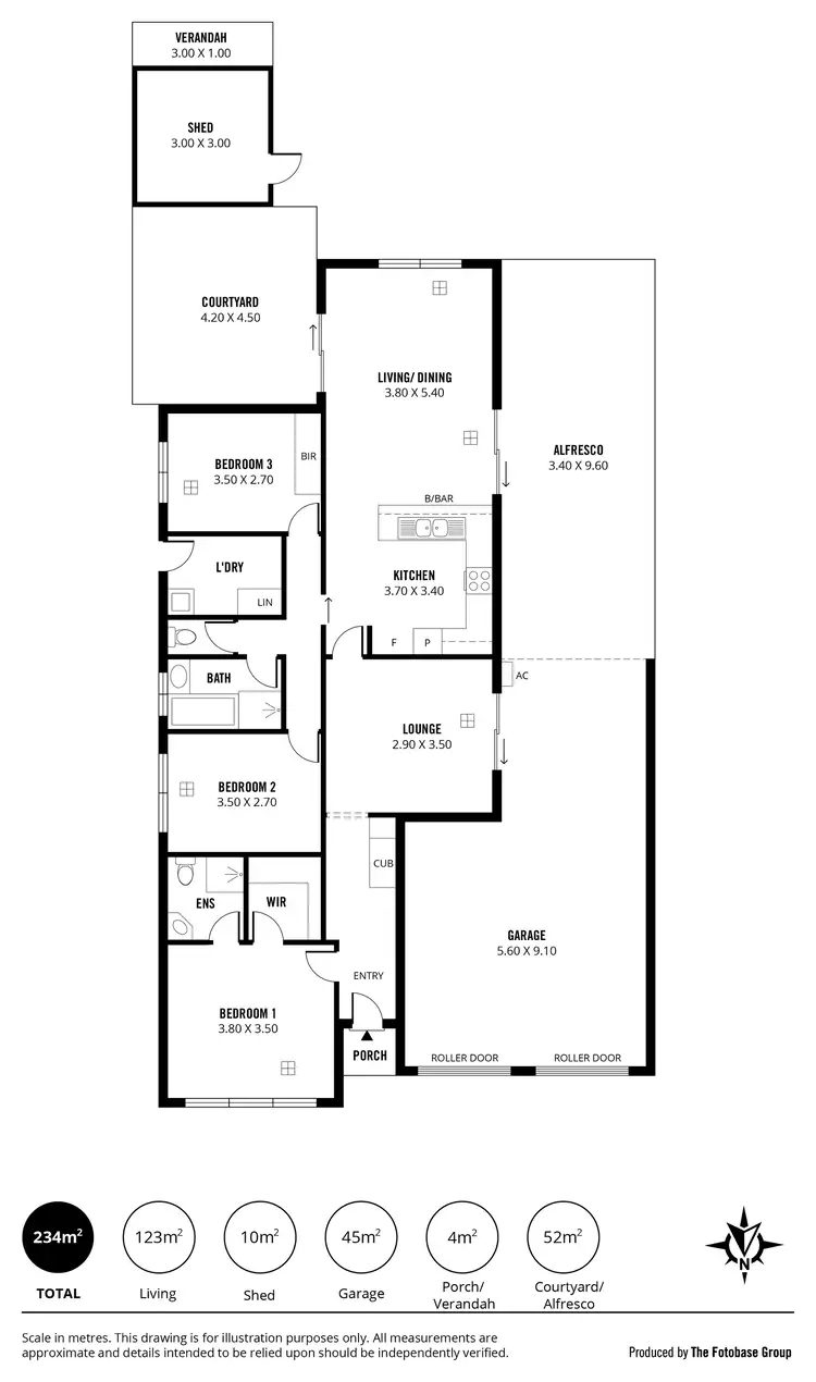 Floorplan of Homely house listing, 20 Eric Neal Court, Enfield SA 5085