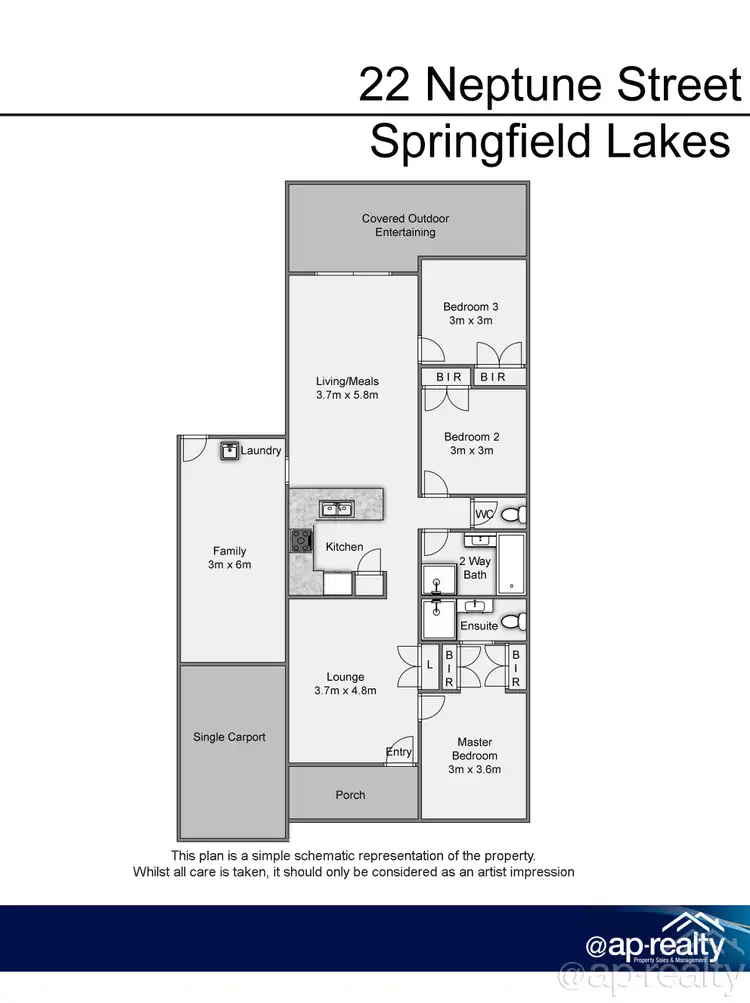 Floorplan of Homely house listing, 22 Neptune Street, Springfield Lakes QLD 4300