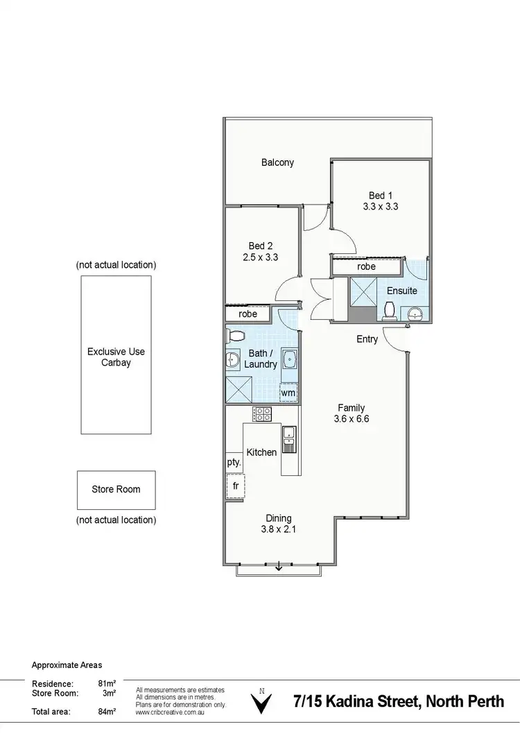 Floorplan of Homely apartment listing, 7/13-15 Kadina Street, North Perth WA 6006