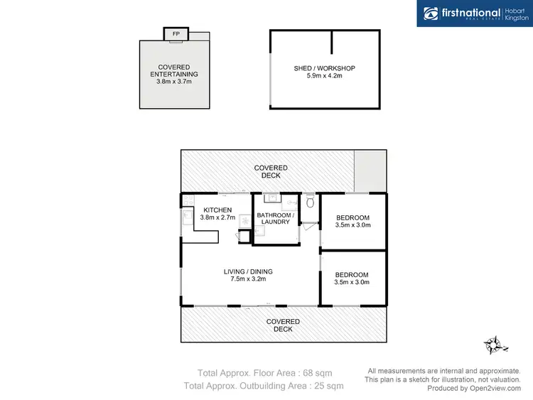 Floorplan of Homely house listing, 35 Serena Road, Adventure Bay TAS 7150