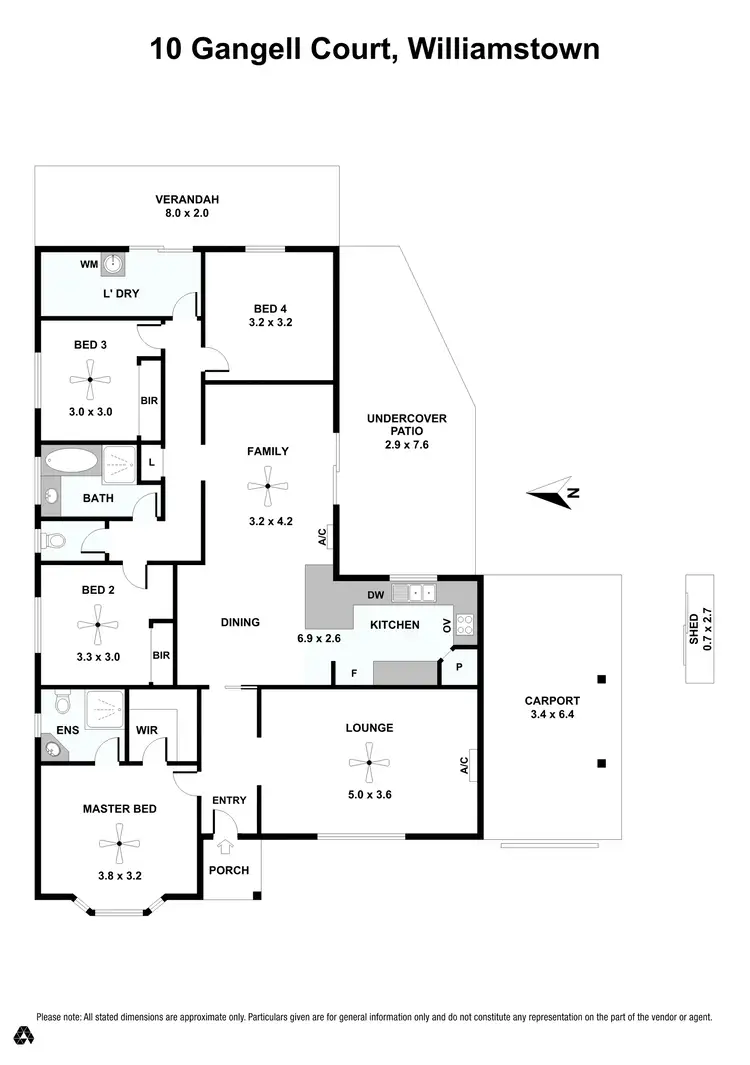 Floorplan of Homely house listing, 10 Gangell Court, Williamstown SA 5351