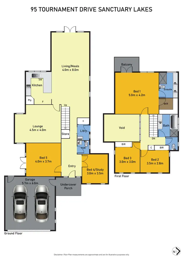 Floorplan of Homely house listing, 95 Tournament Drive, Sanctuary Lakes VIC 3030