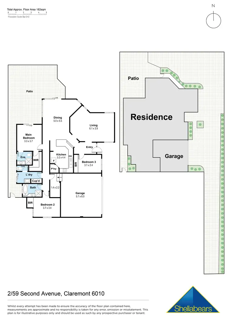 Floorplan of Homely villa listing, 2/59 Second Avenue, Claremont WA 6010