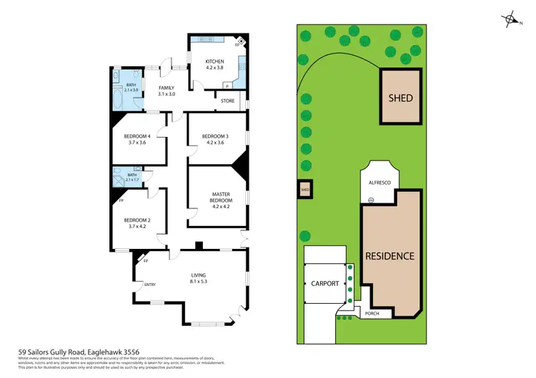 Floorplan of Homely house listing, 59 Sailors Gully Road, Eaglehawk VIC 3556