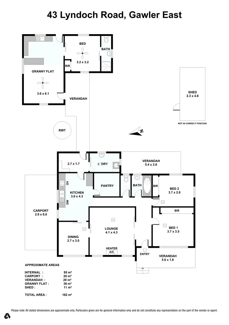 Floorplan of Homely house listing, 43 Lyndoch Road, Gawler East SA 5118