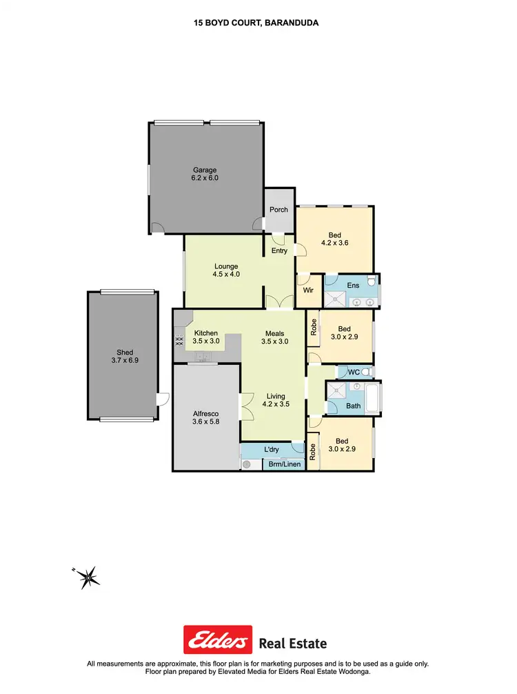 Floorplan of Homely house listing, 15 Boyd Court, Baranduda VIC 3691