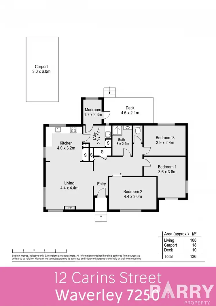 Floorplan of Homely house listing, 12 Carins Street, Waverley TAS 7250