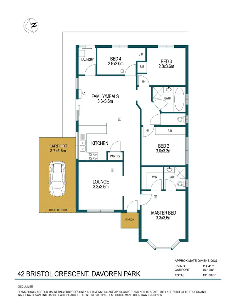 Floorplan of Homely house listing, 42 Bristol Crescent, Davoren Park SA 5113