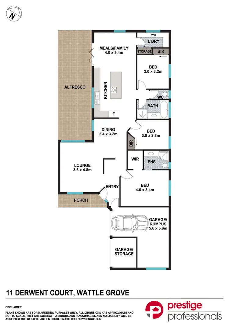 Floorplan of Homely house listing, 11 Derwent Court, Wattle Grove NSW 2173