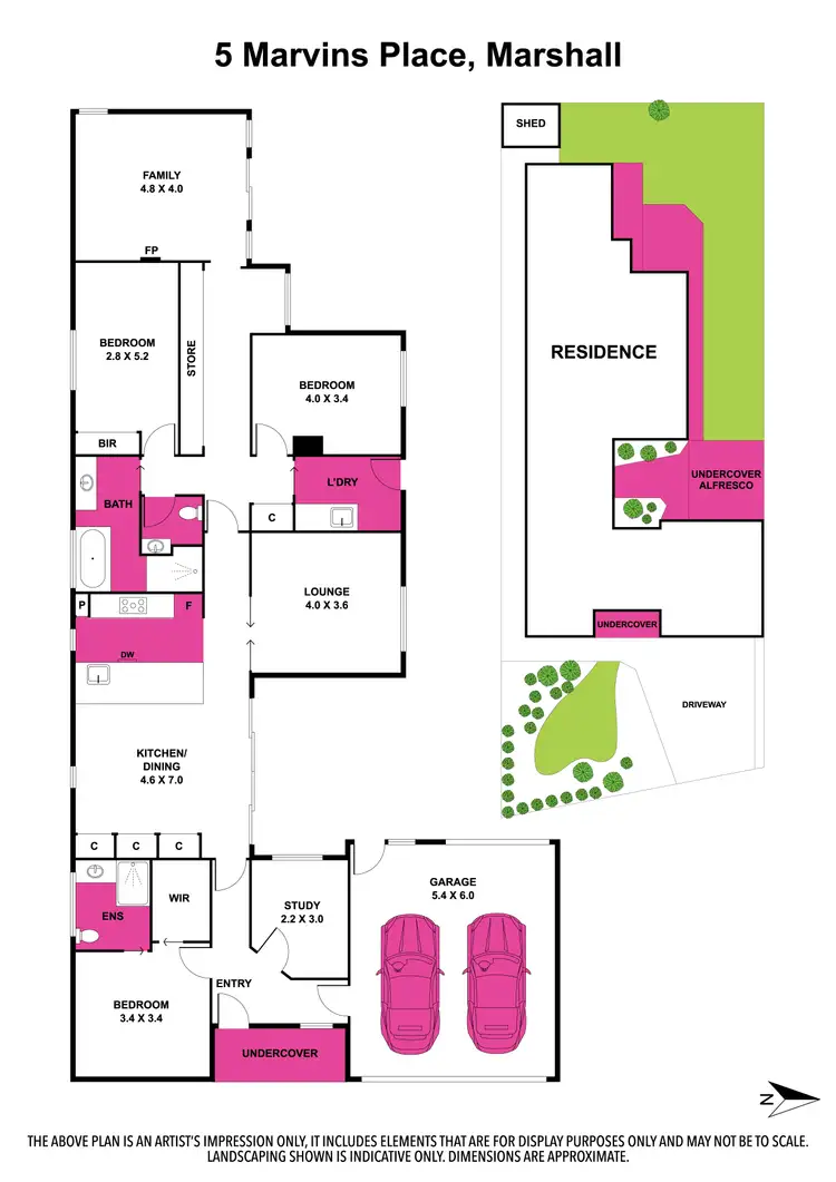 Floorplan of Homely house listing, 5 Marvins Place, Marshall VIC 3216
