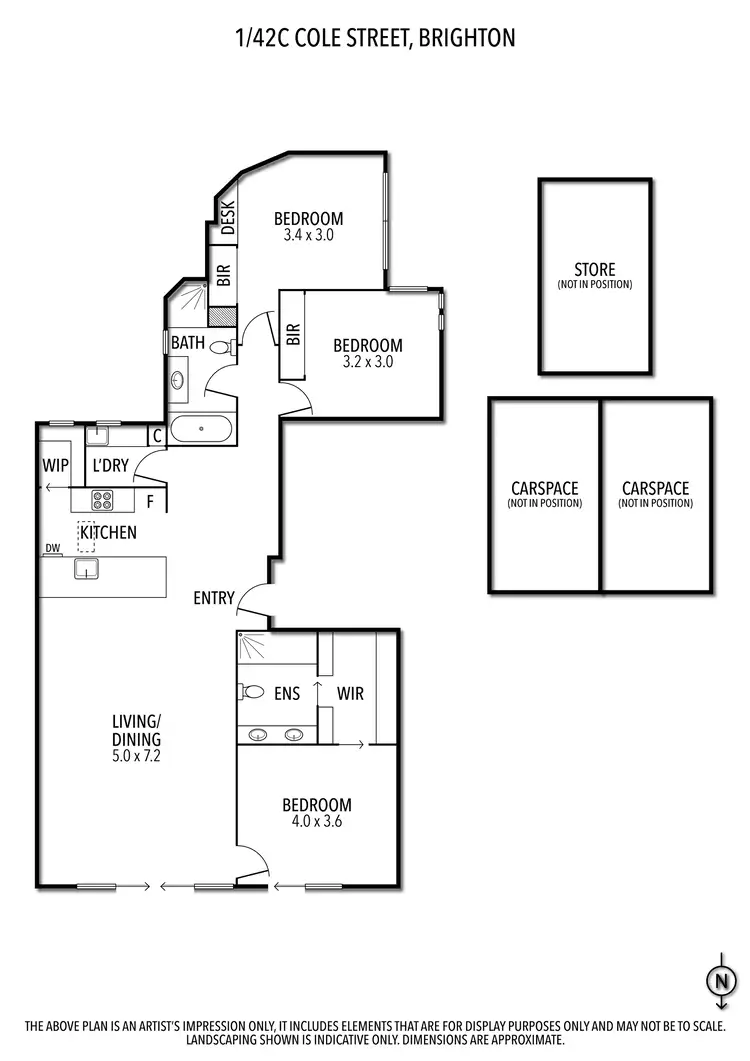 Floorplan of Homely townhouse listing, 1/42c Cole Street, Brighton VIC 3186