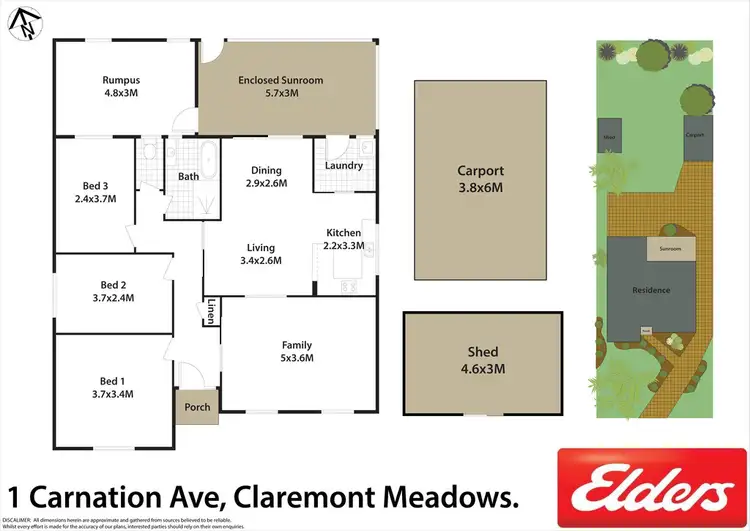 Floorplan of Homely house listing, 1 Carnation Avenue, Claremont Meadows NSW 2747