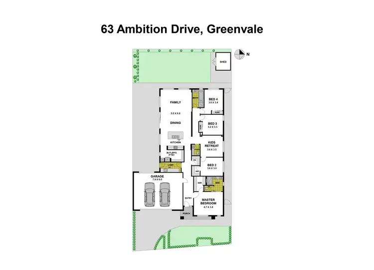 Floorplan of Homely house listing, 63 Ambition Drive, Greenvale VIC 3059
