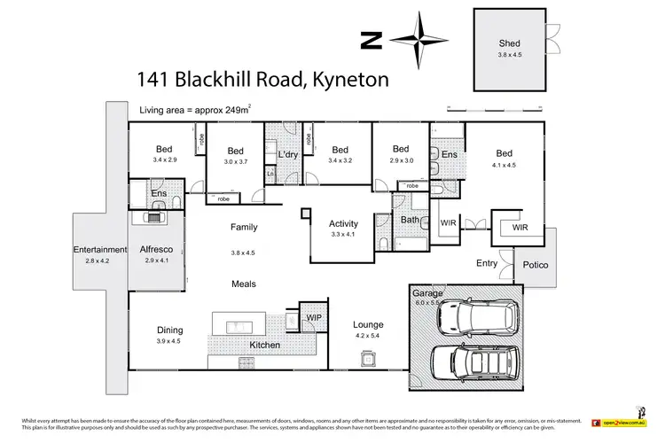 Floorplan of Homely house listing, 141 Blackhill Road, Kyneton VIC 3444