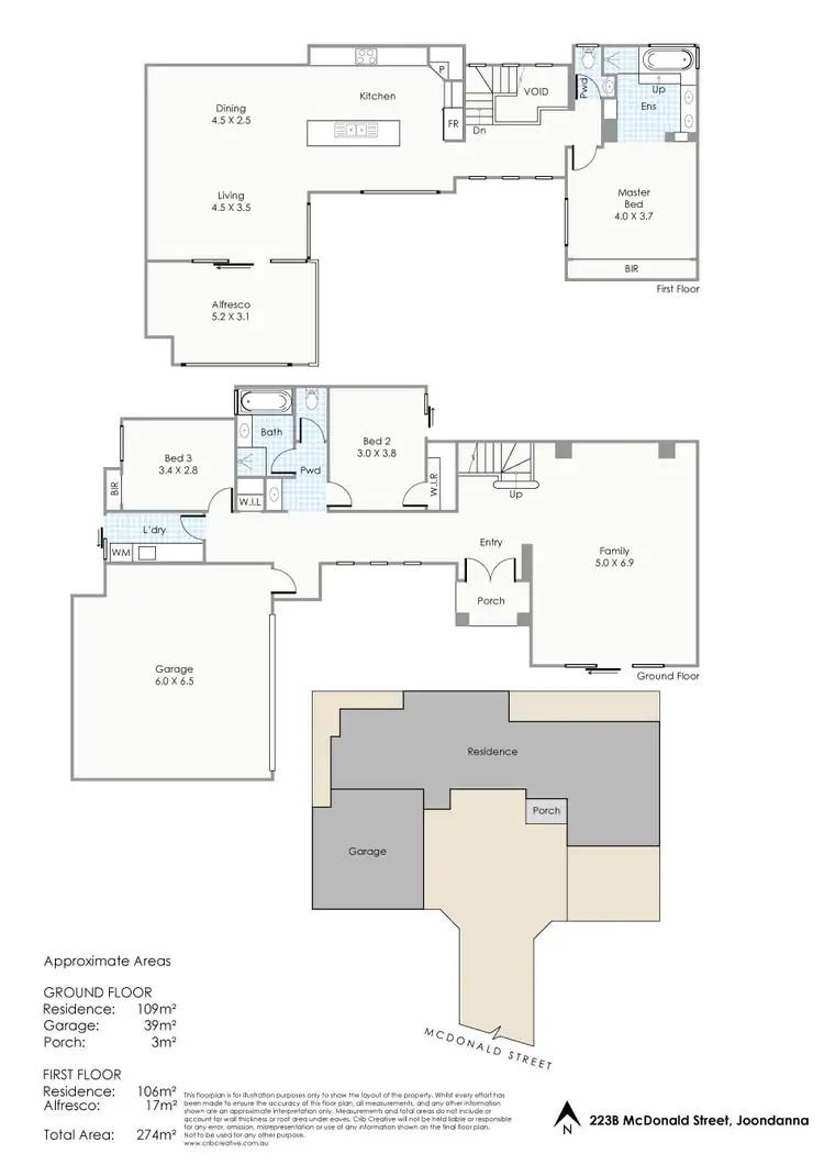 Floorplan of Homely house listing, 223B McDonald Street, Joondanna WA 6060