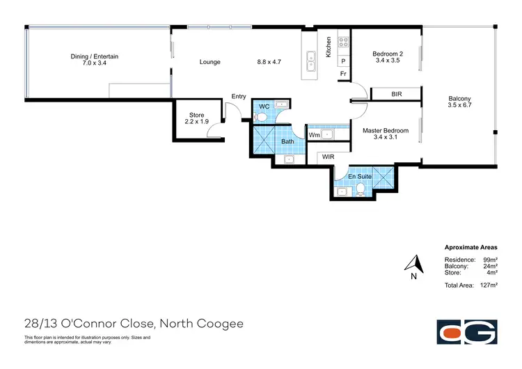 Floorplan of Homely apartment listing, 28/13 O'Connor Close, North Coogee WA 6163