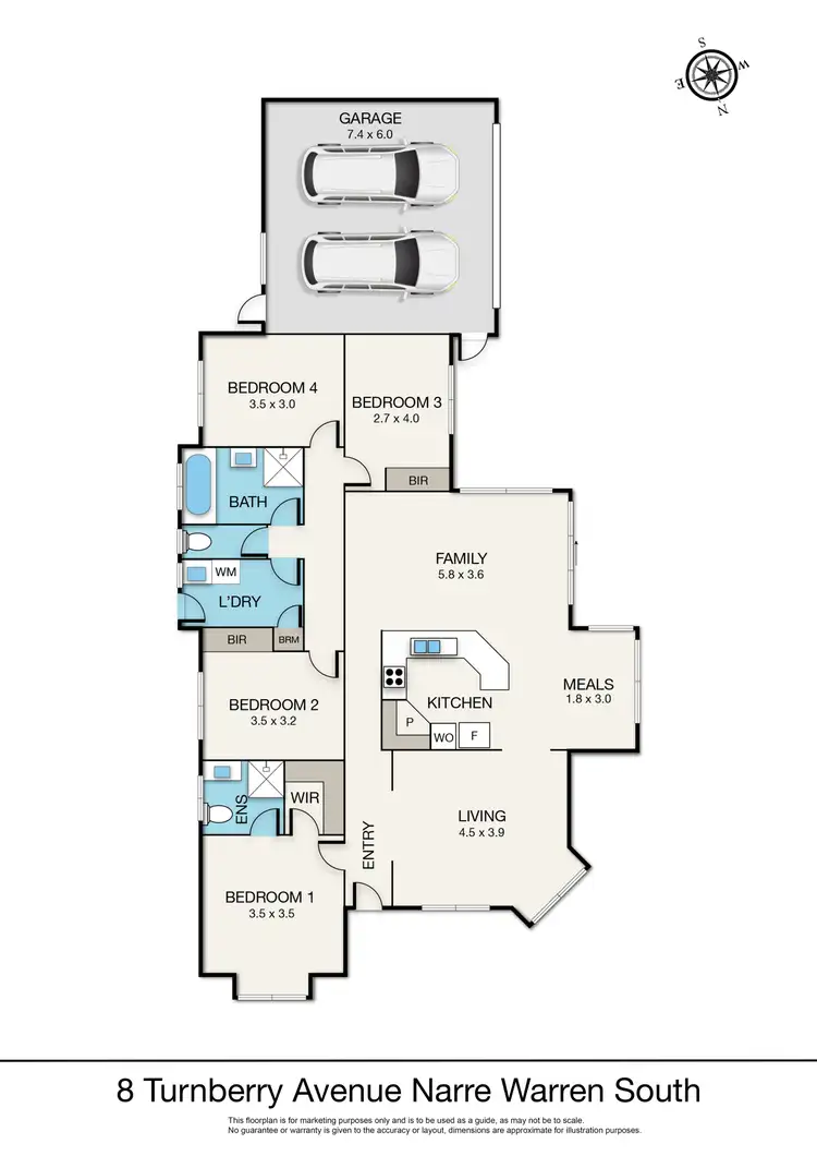 Floorplan of Homely house listing, 8 Turnberry Avenue, Narre Warren South VIC 3805